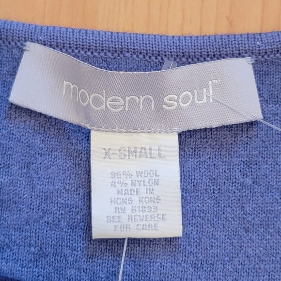 ** NWT ** Modern Soul Reversible Wool Open Front Cardigan/Jacket - Picture 7 of 9